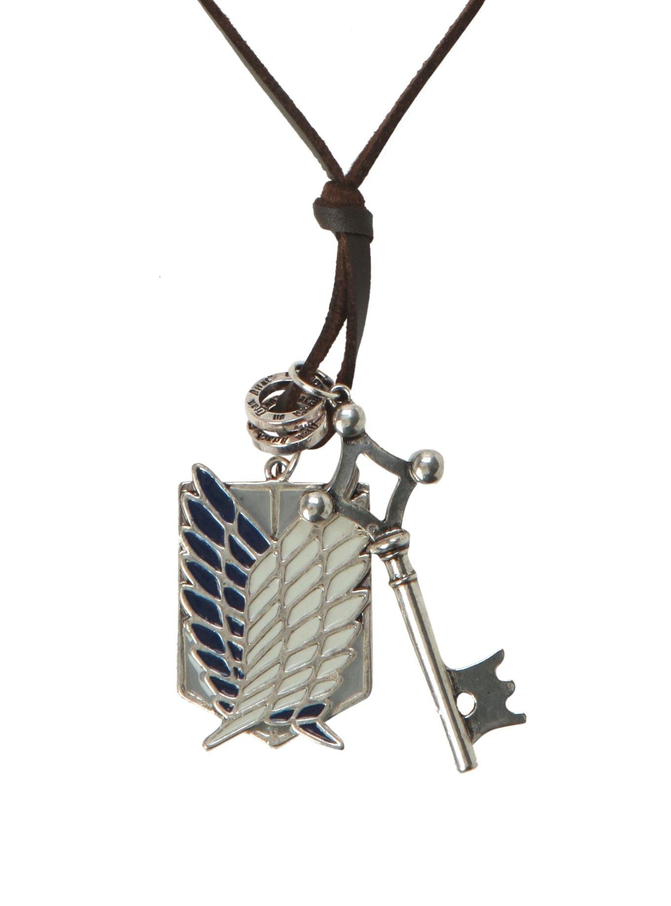 Attack On Titan Shield Key Cord Necklace, , hi-res