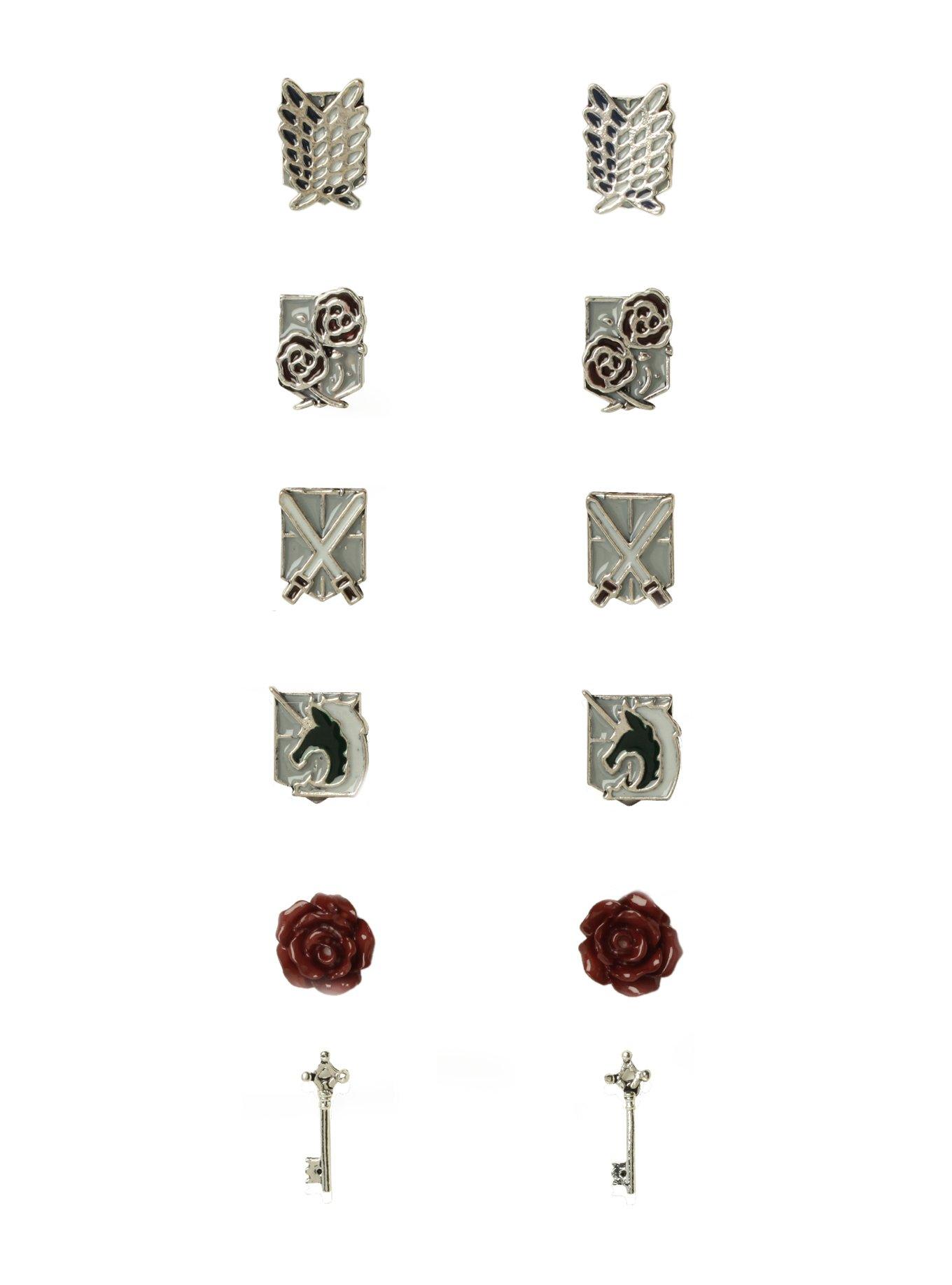 Attack On Titan Earring Set 6 Pair, , hi-res