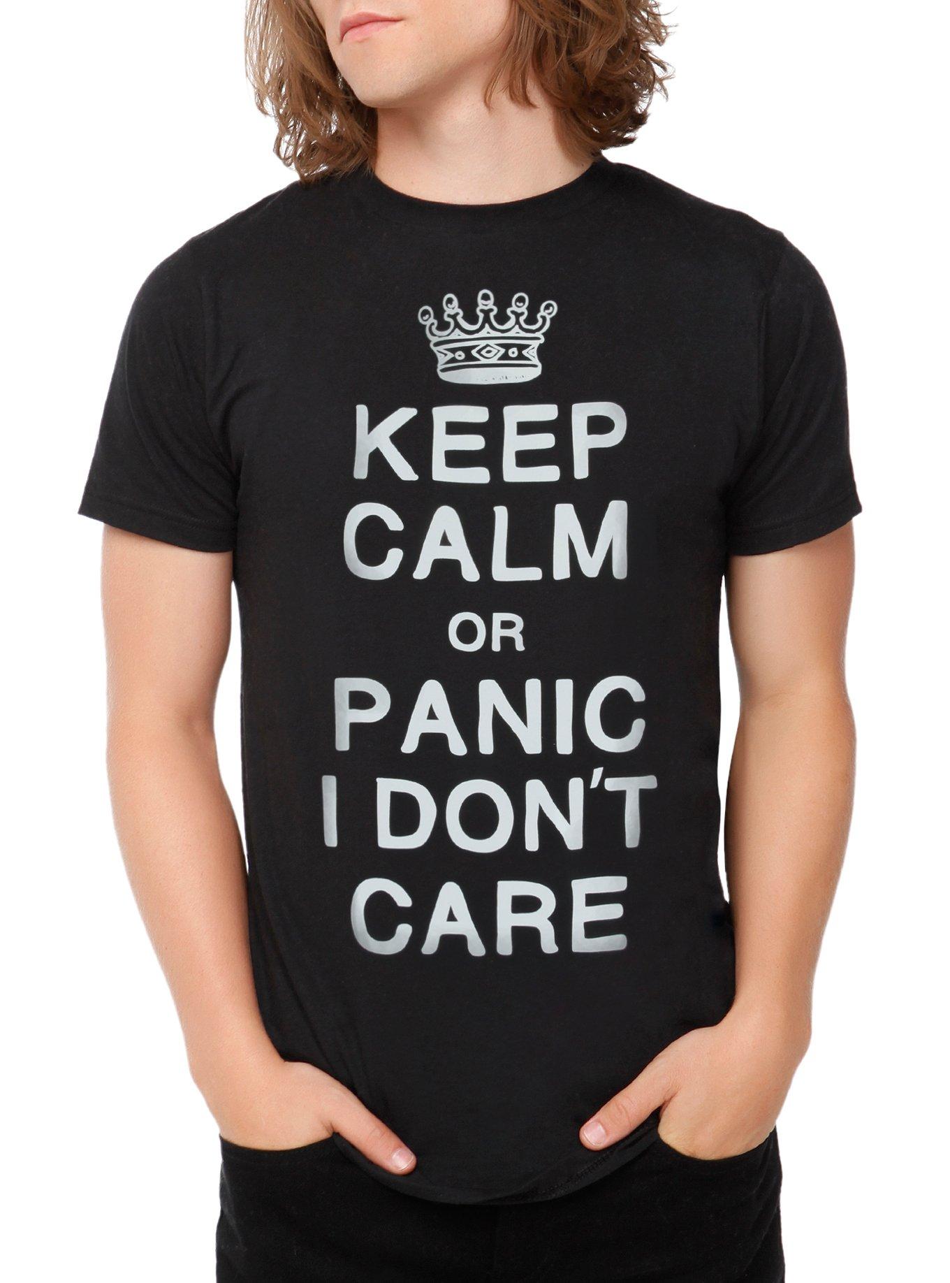 Keep Calm Or Panic T-Shirt, BLACK, hi-res