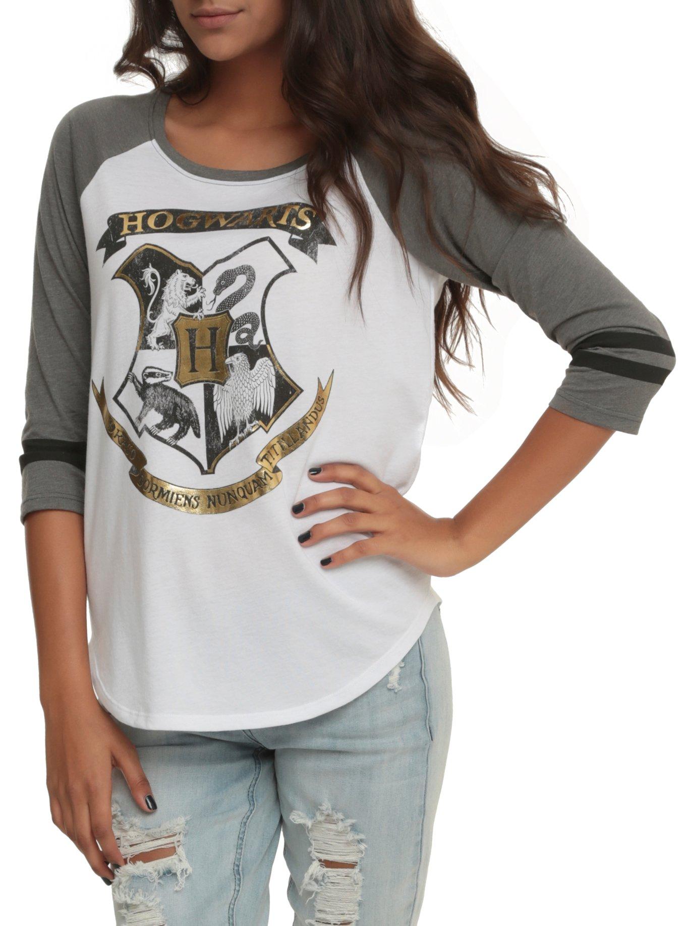 Harry Potter Hogwarts Gold Girls Raglan, , hi-res