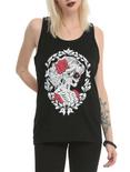 Day Of The Dead Portrait Girls Tank Top, BLACK, hi-res