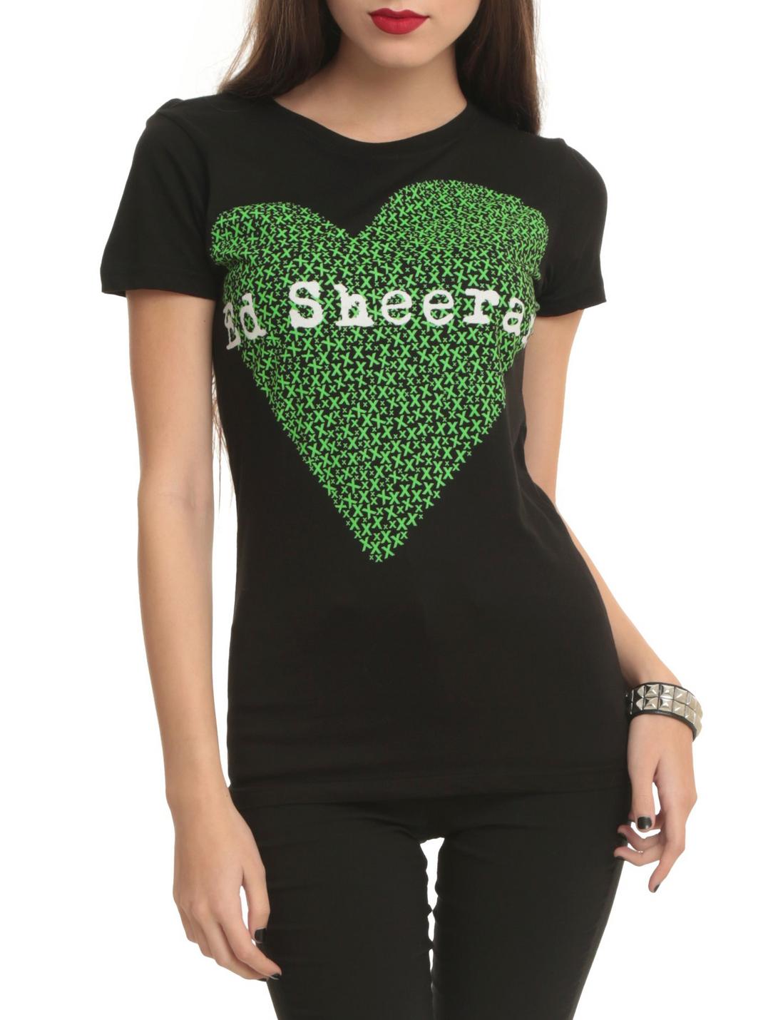 Ed Sheeran X Heart Girls T-Shirt, BLACK, hi-res