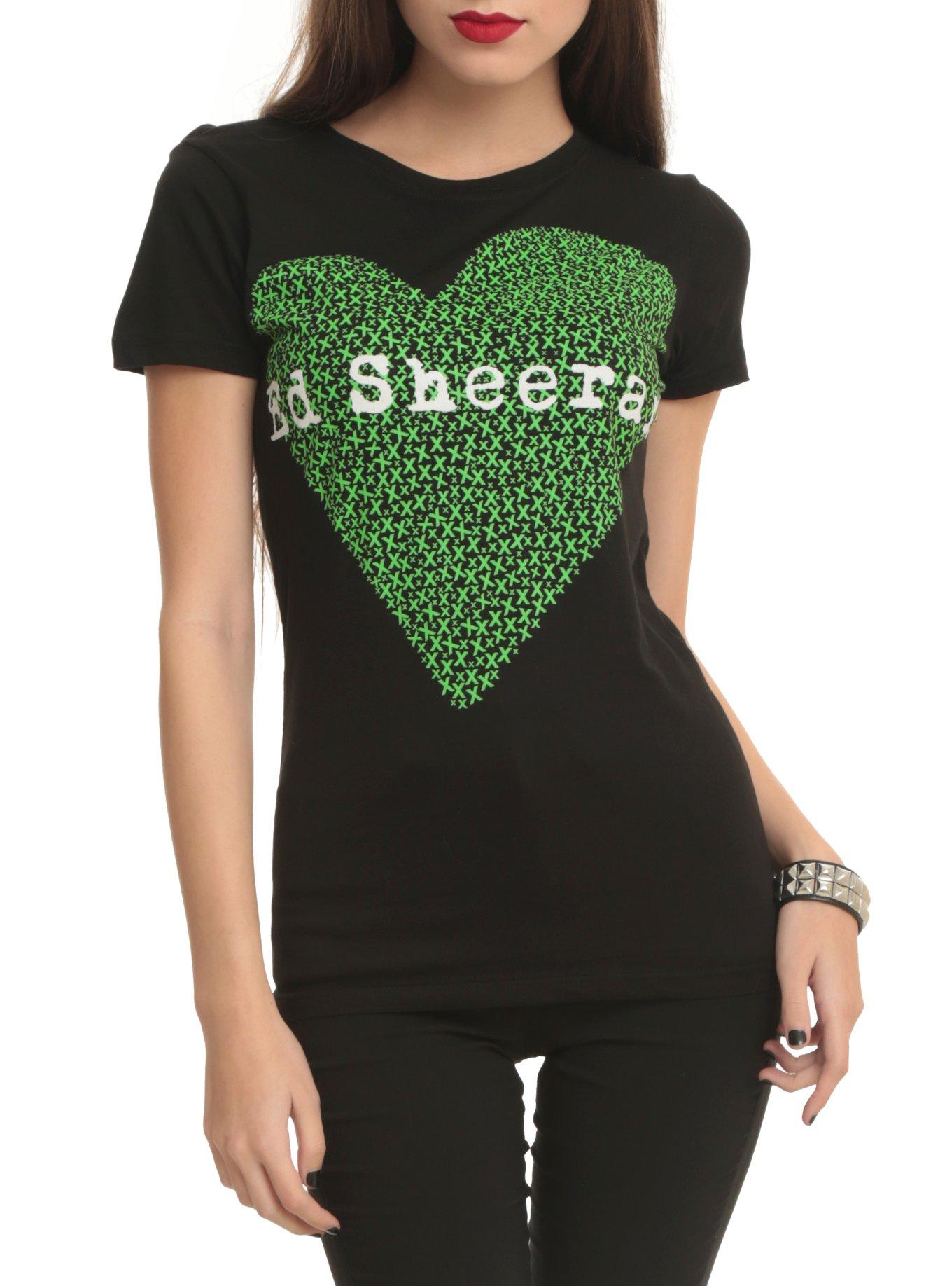 Ed Sheeran X Heart Girls T-Shirt, BLACK, hi-res