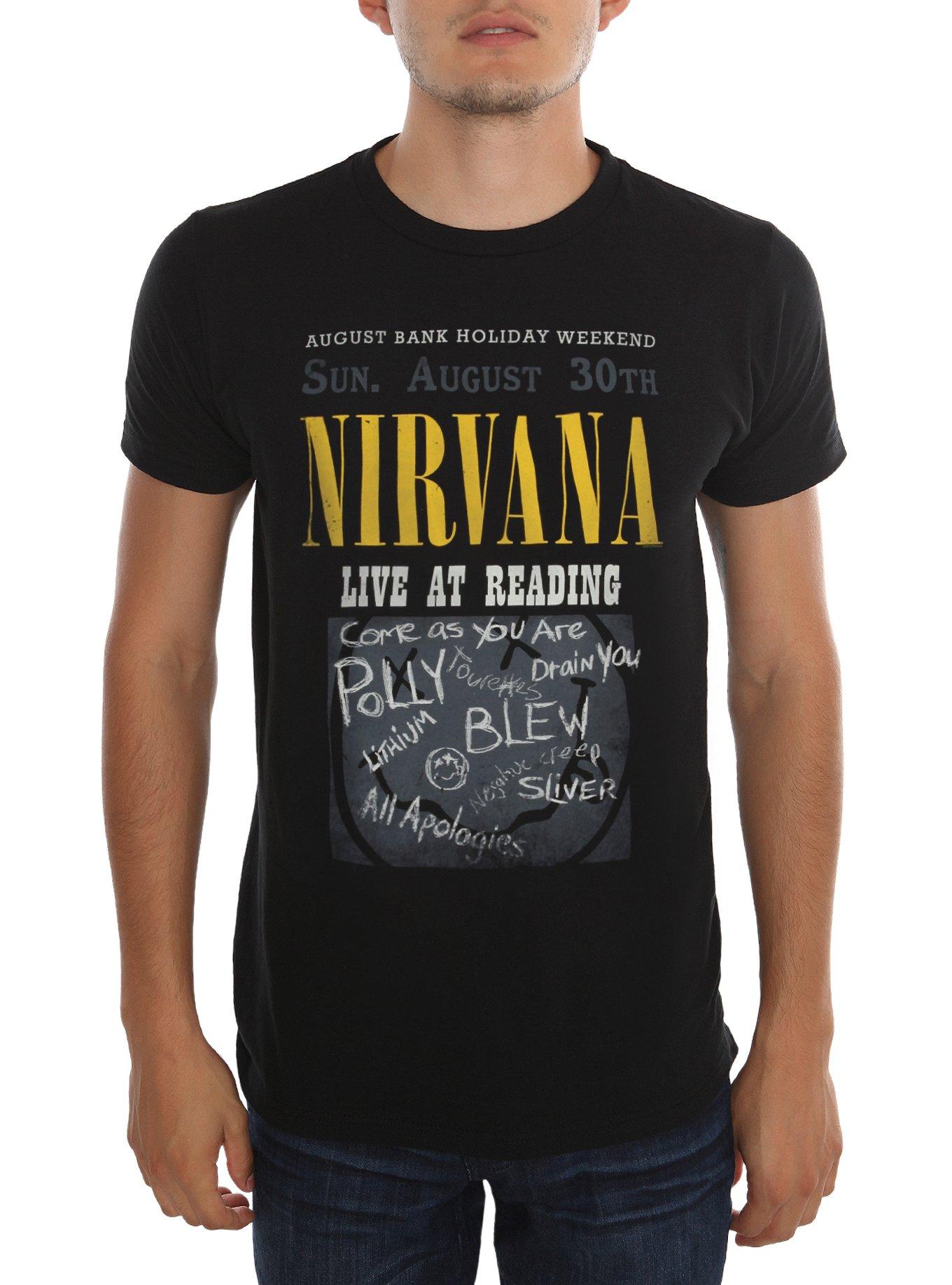Nirvana Live At Reading T-Shirt, BLACK, hi-res