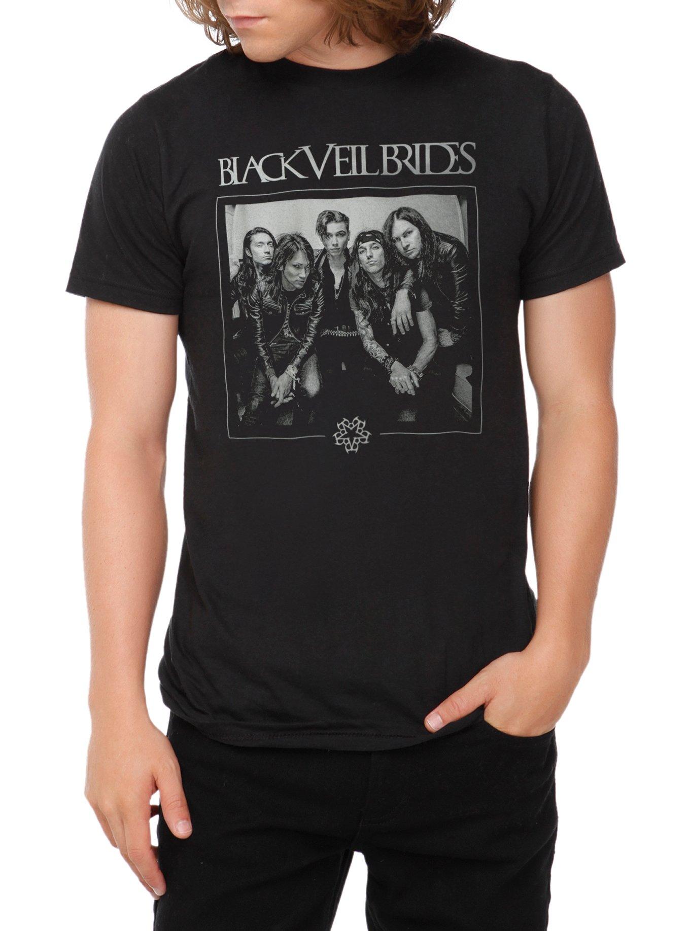 Black Veil Brides B&W Photo T-Shirt, BLACK, hi-res