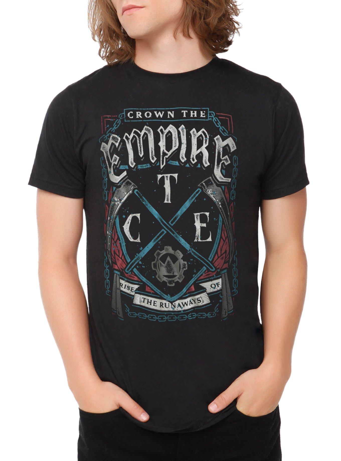 Crown The Empire Rise Of The Runaways T-Shirt, BLACK, hi-res