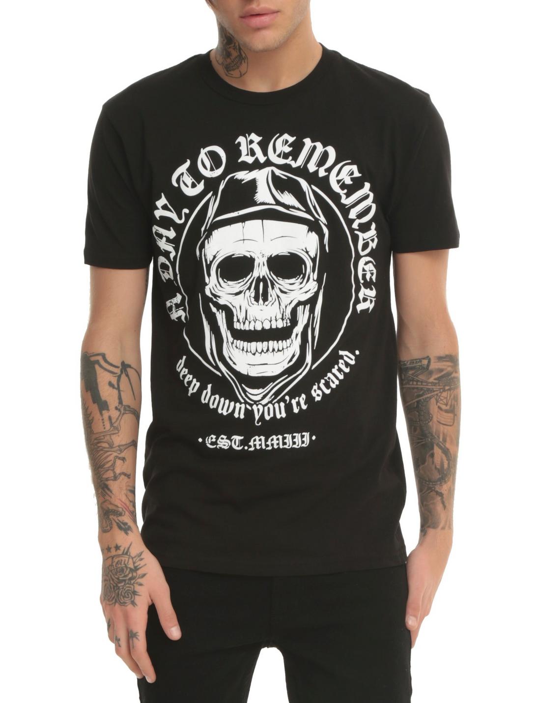 A Day To Remember Scared Skull T-Shirt, , hi-res