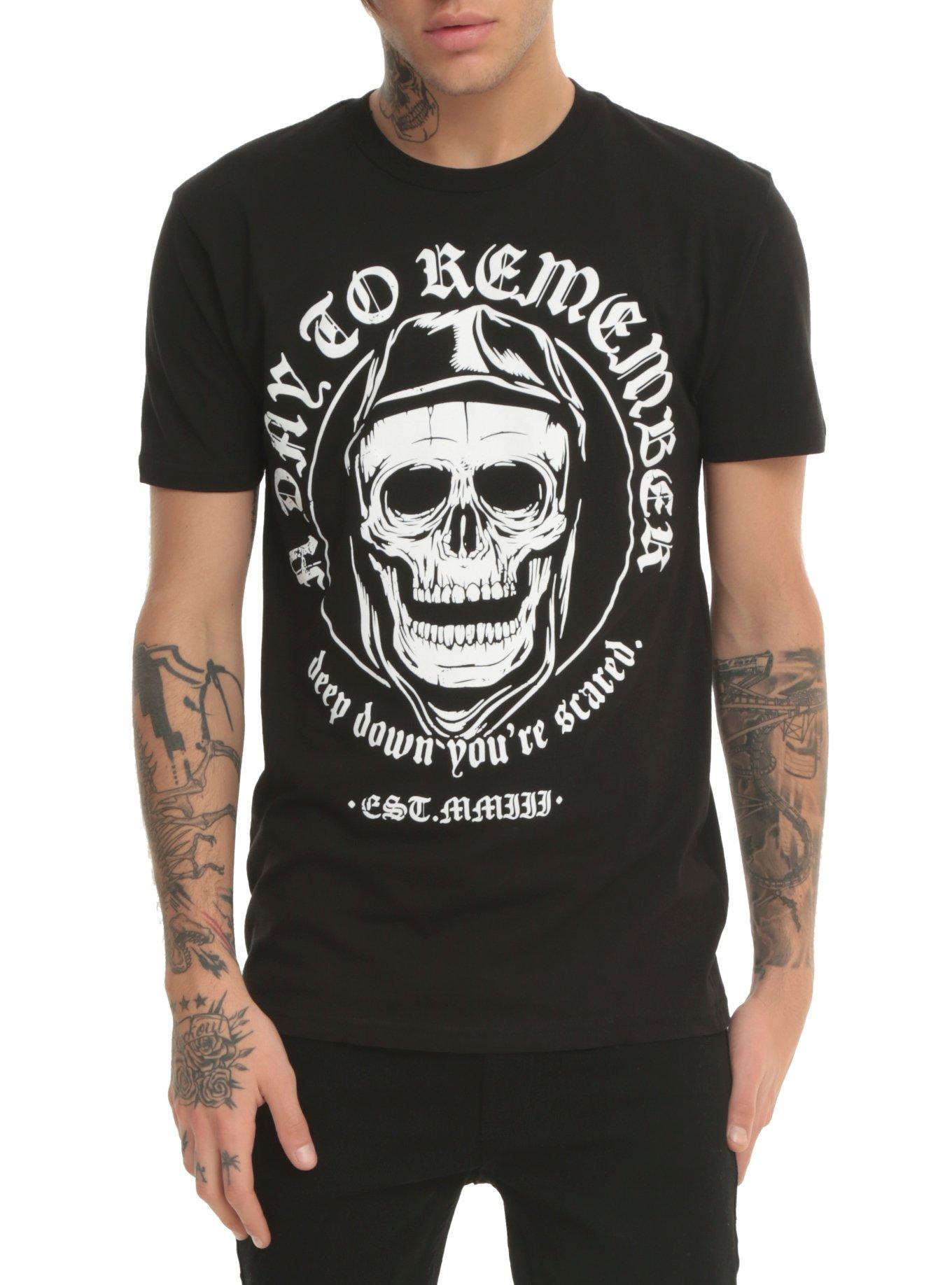 A Day To Remember Scared Skull T-Shirt, , hi-res