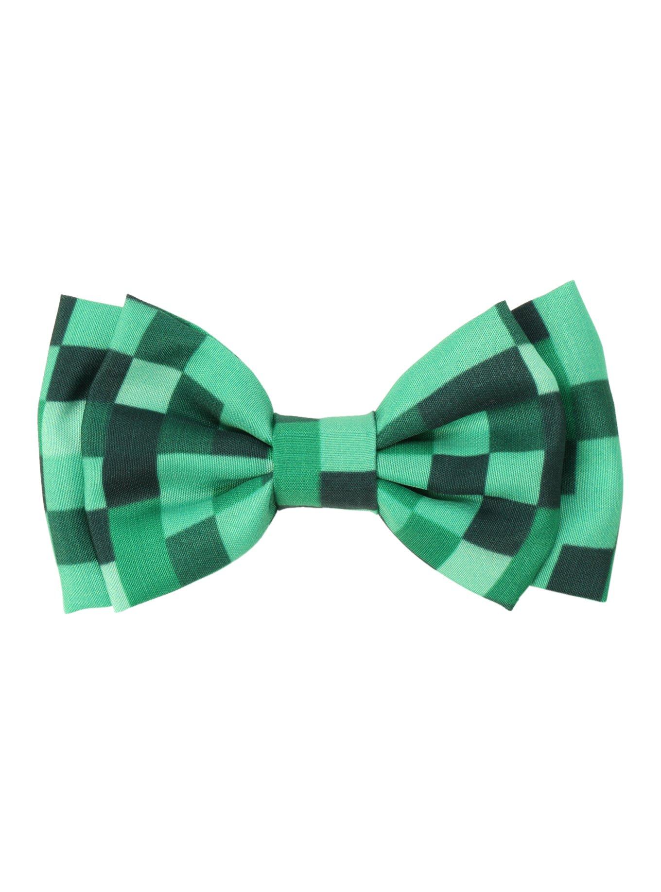 Green Pixel Hair Bow Hot Topic