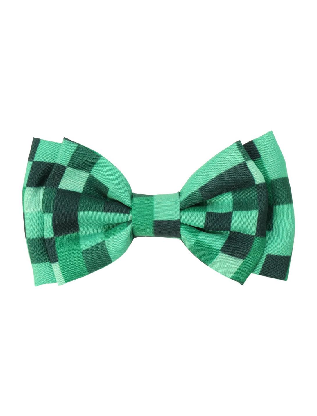 Green Pixel Hair Bow, , hi-res