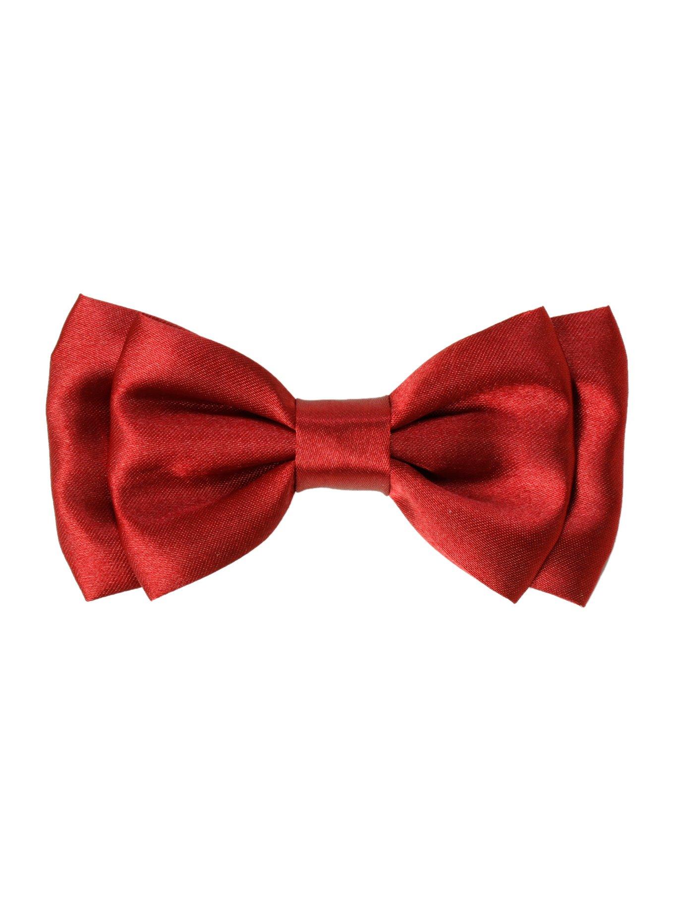 Burgundy Hair Bow, , hi-res