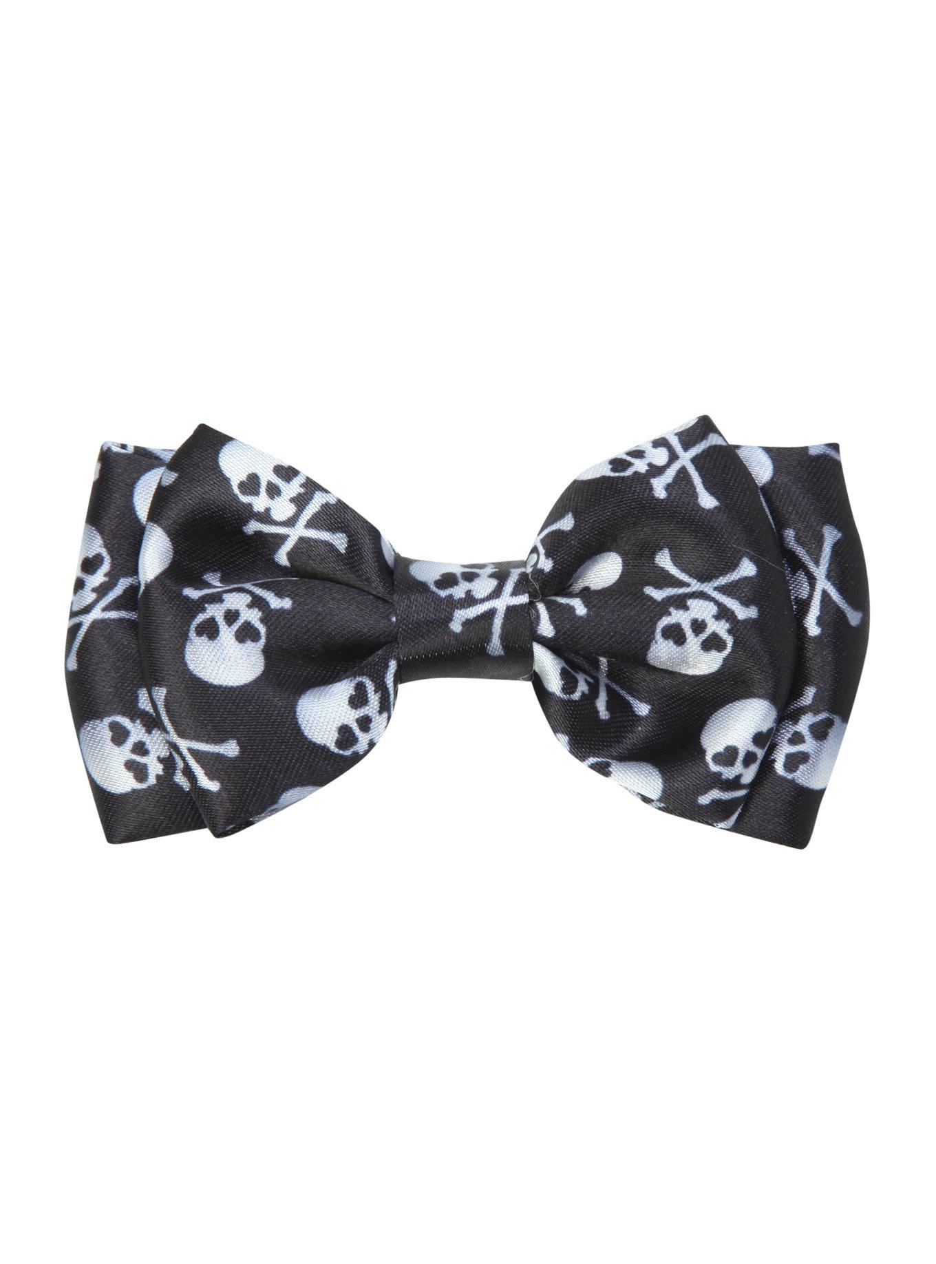 Skull & Crossbones Hair Bow, , hi-res