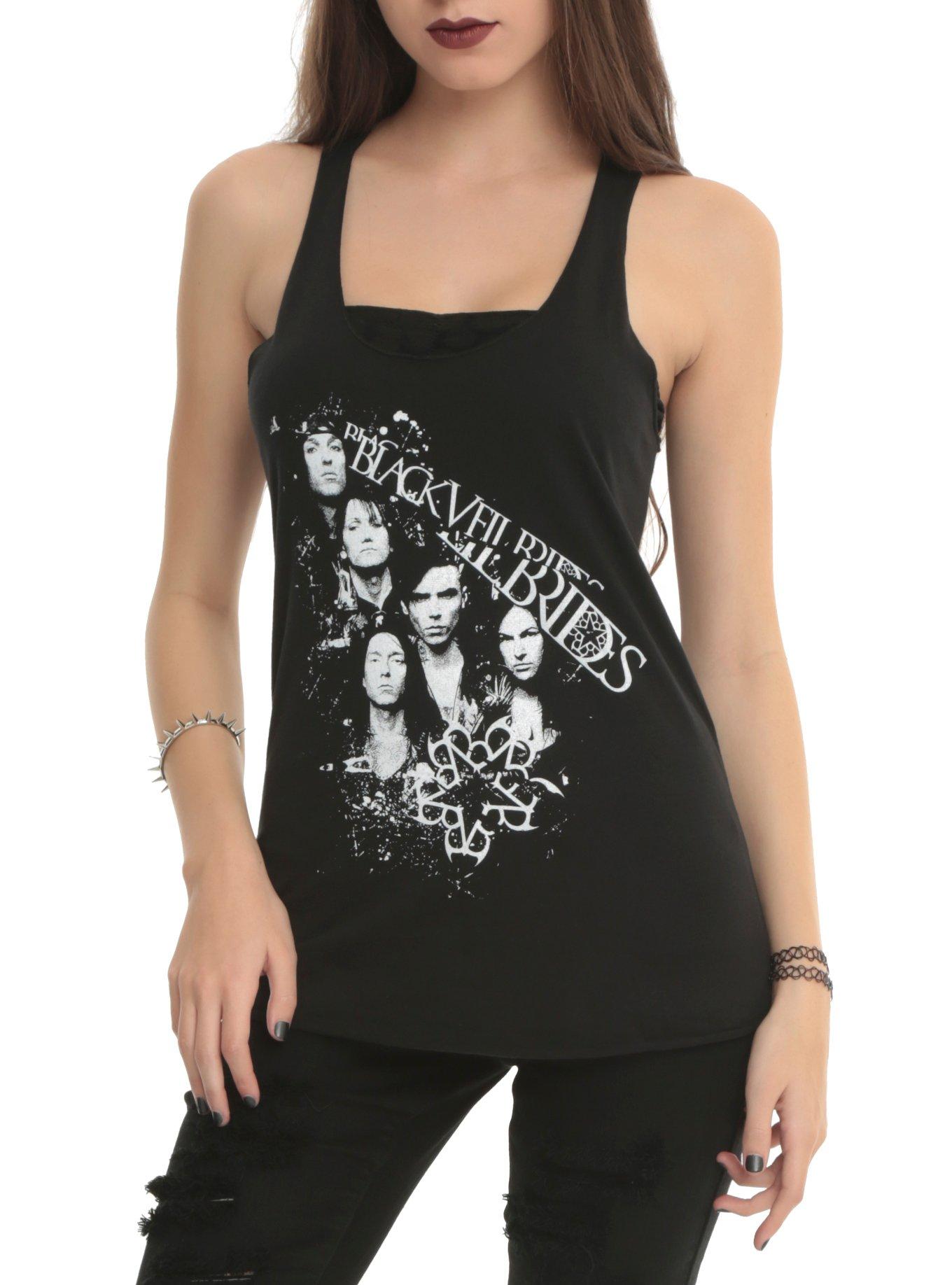 Black Veil Brides Faces Girls Tank Top, BLACK, hi-res