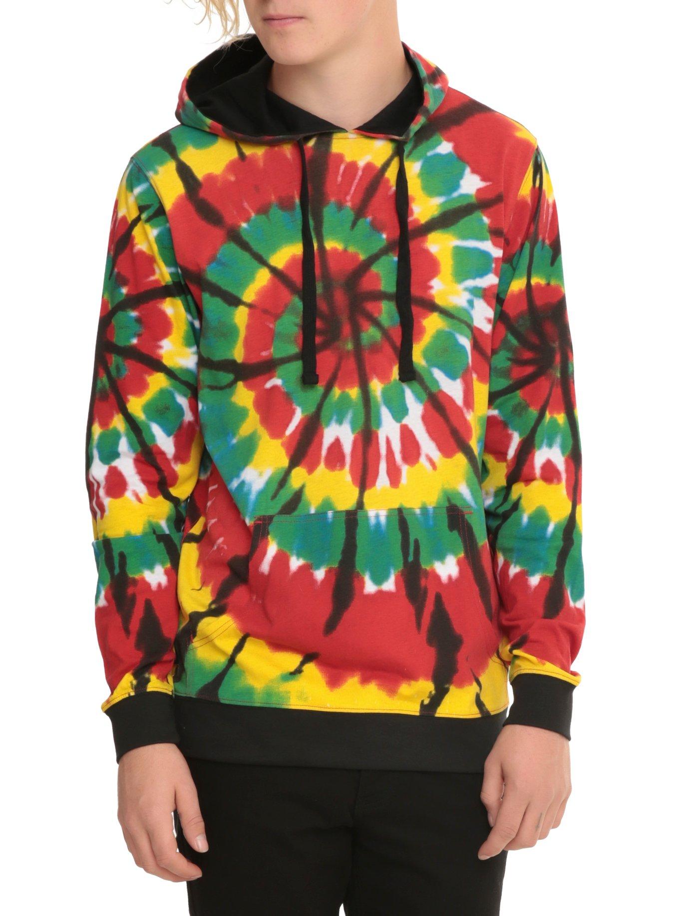 RUDE Rasta Tie Dye Pullover Hoodie, , hi-res