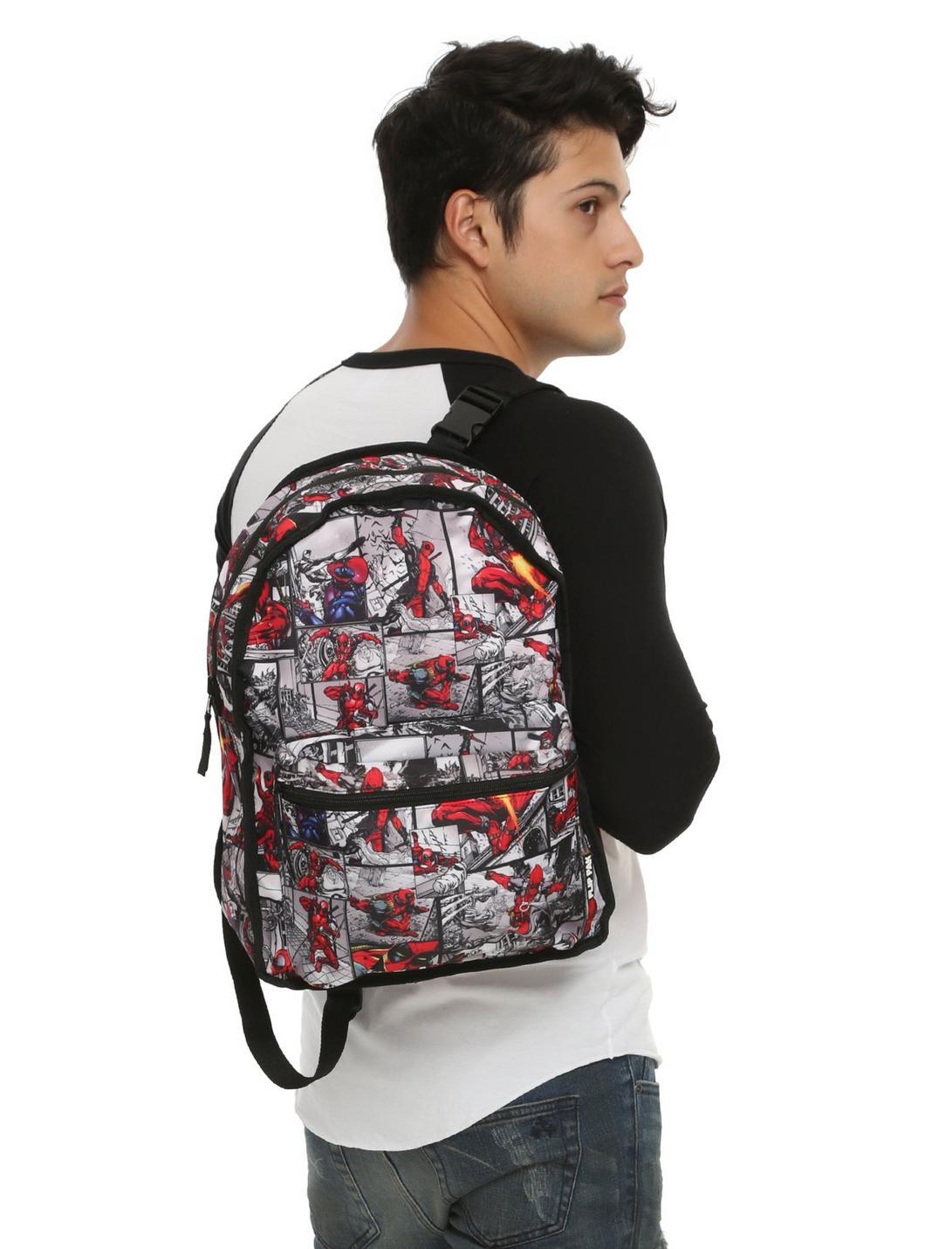 Marvel Deadpool Mask & Comic Reversible Backpack, , hi-res