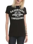 Dashboard Confessional Roses Girls T-Shirt, BLACK, hi-res