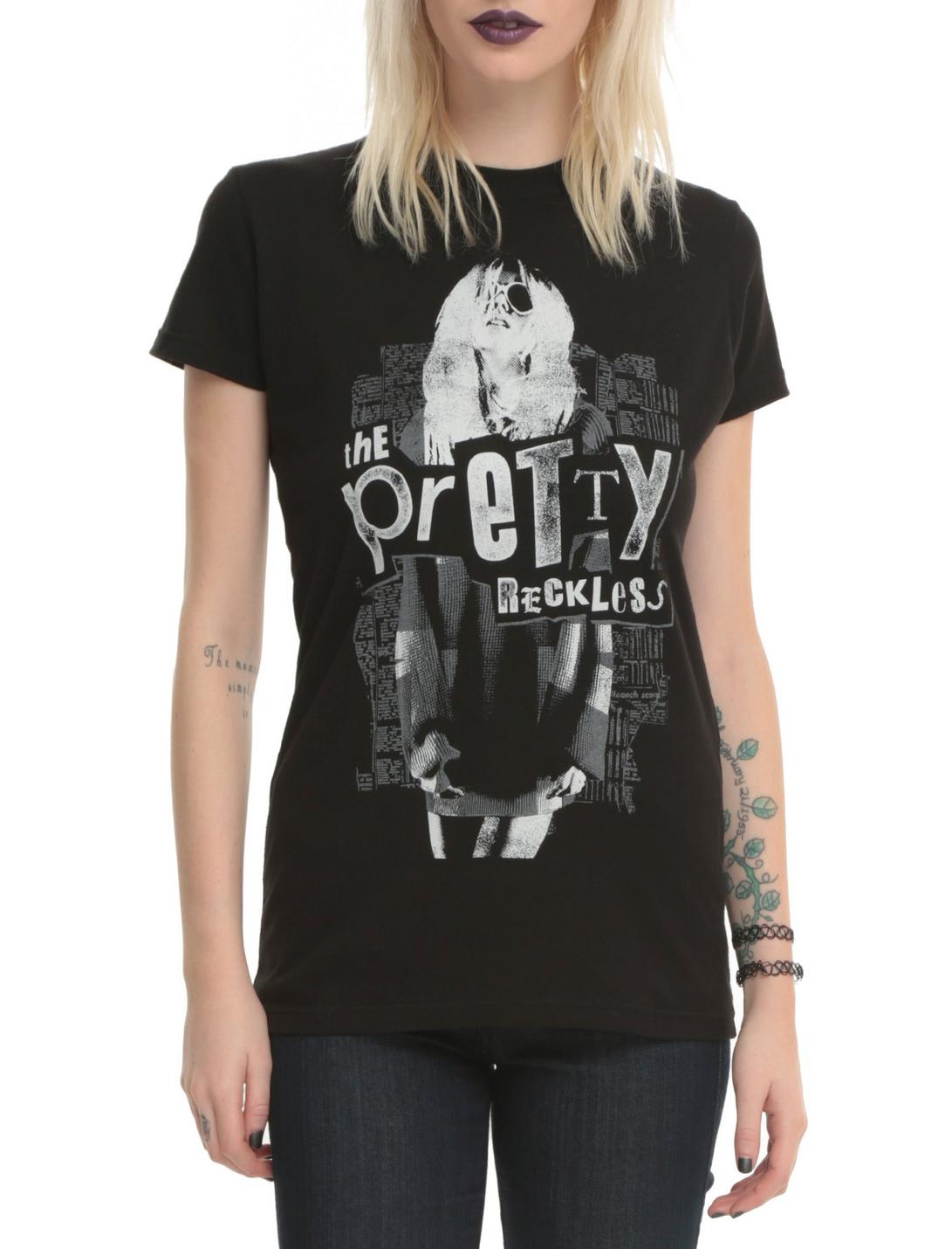 The Pretty Reckless Ransom Letter Girls T-Shirt, BLACK, hi-res