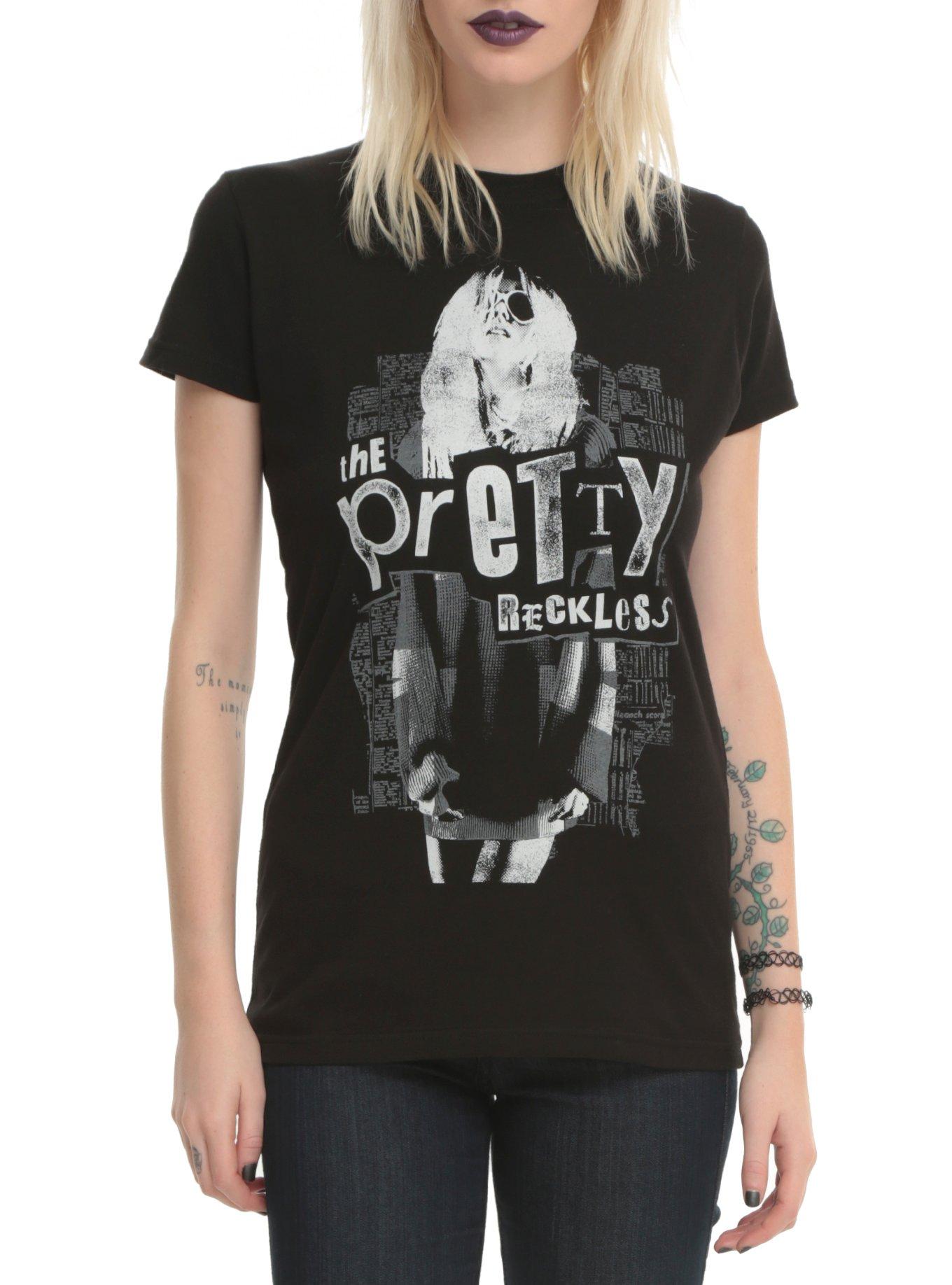 The Pretty Reckless Ransom Letter Girls T-Shirt, BLACK, hi-res