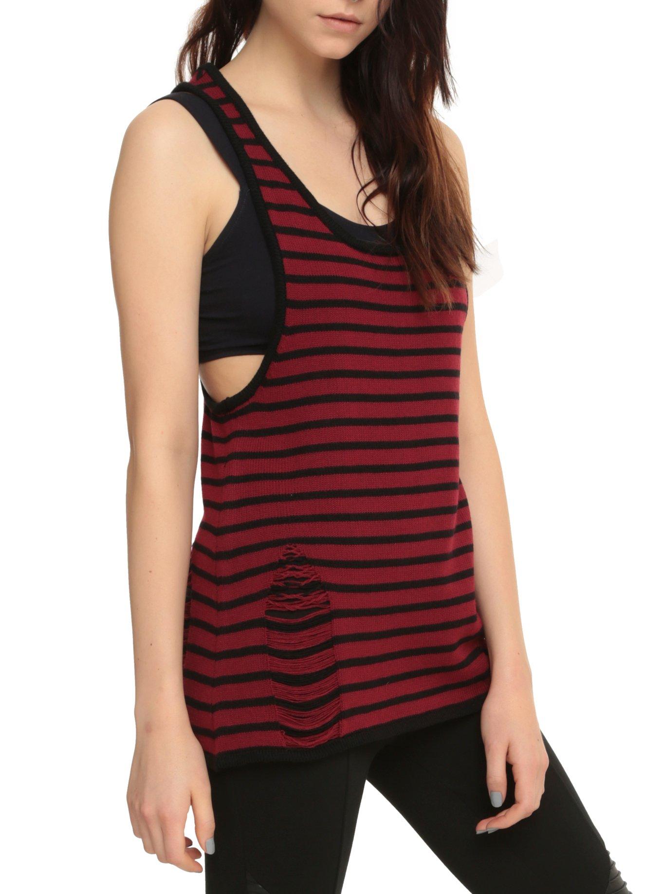 Orphan Black Knit Sweater Girls Tank Top, BURGUNDY, hi-res