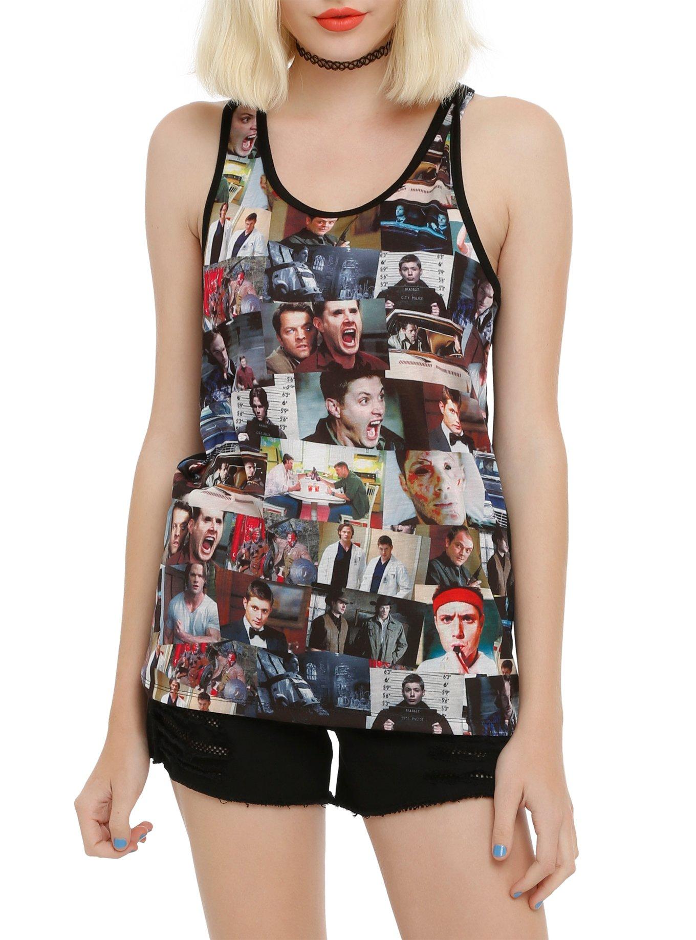 Supernatural The Road So Far Sublimation Girls Tank Top, BLACK, hi-res