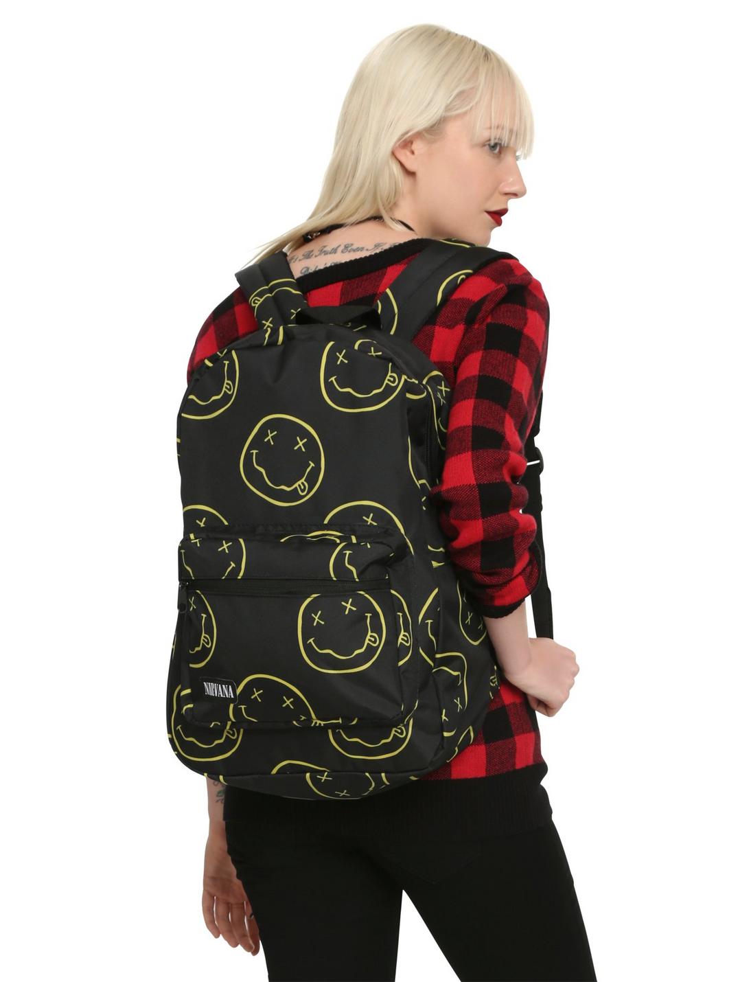 Nirvana Smiley Backpack, , hi-res