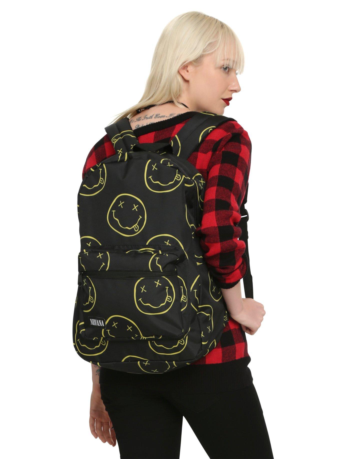 Nirvana Smiley Backpack, , hi-res