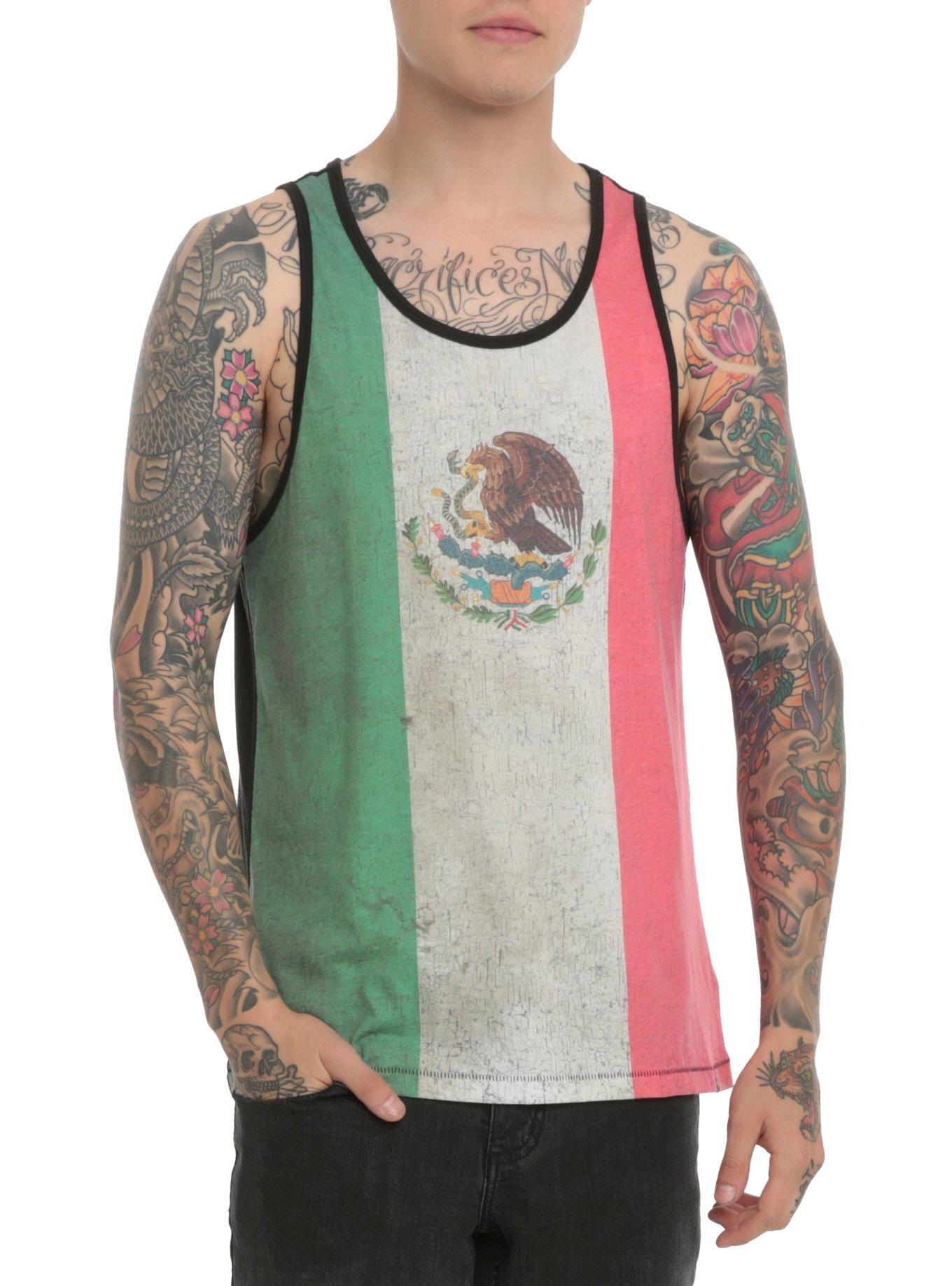 XXX RUDE Mexico Flag Tank Top, , hi-res