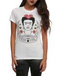 Frida Kahlo Portrait Girls T-Shirt, BLACK, hi-res