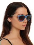 Blue Flocked Keyhole Sunglasses, , hi-res