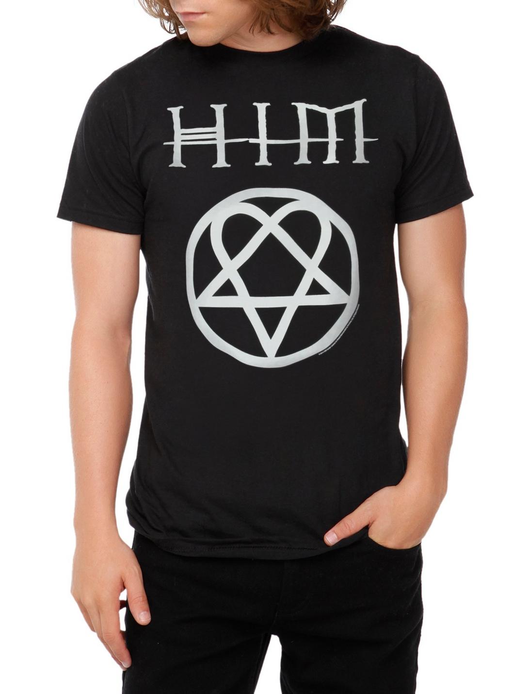 HIM Heartagram Logo T-Shirt, BLACK, hi-res