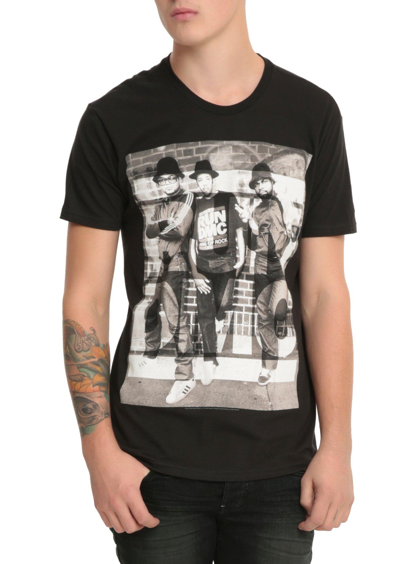 Run-DMC Logo Photo T-Shirt, BLACK, hi-res