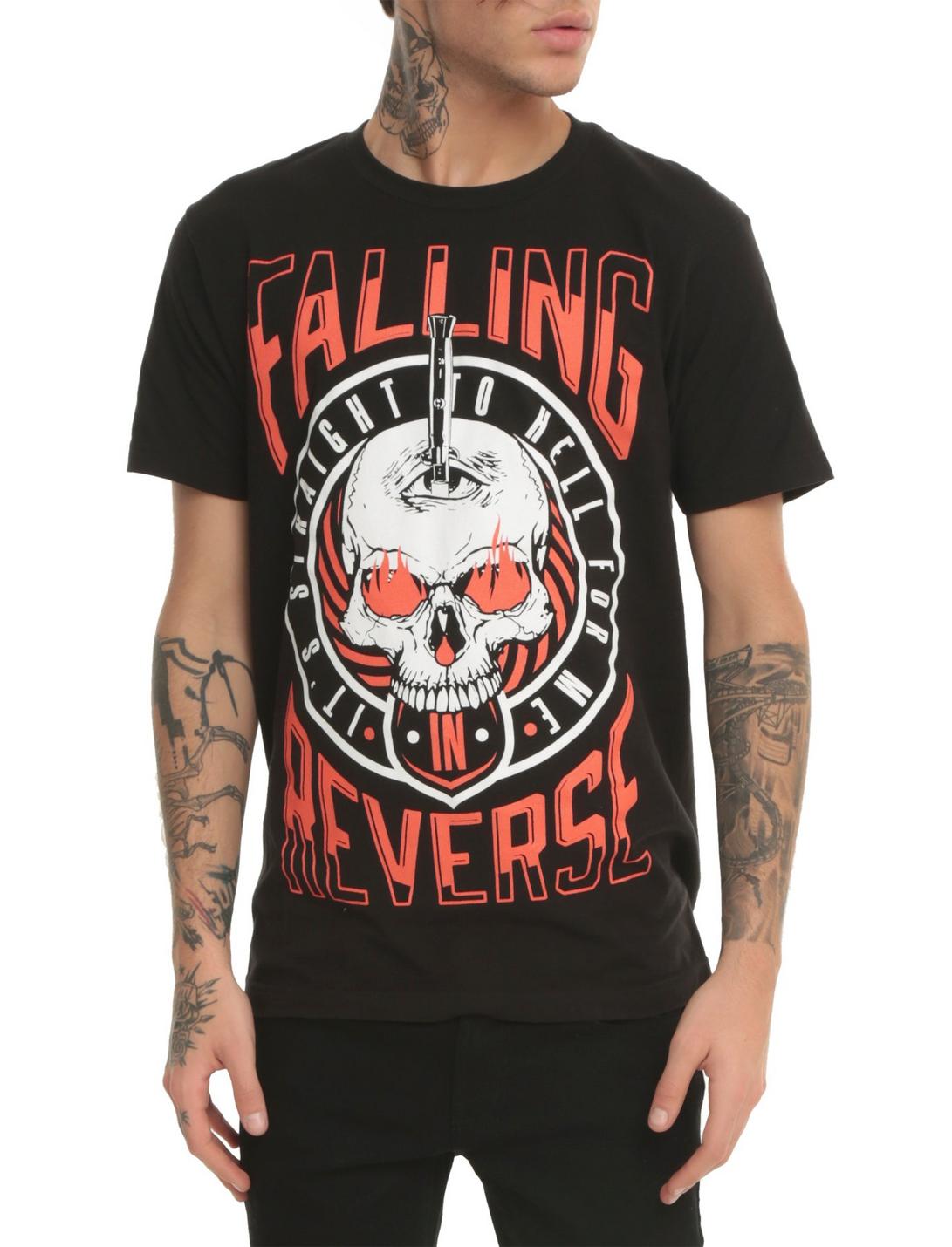 Falling In Reverse Straight To Hell T-Shirt, BLACK, hi-res
