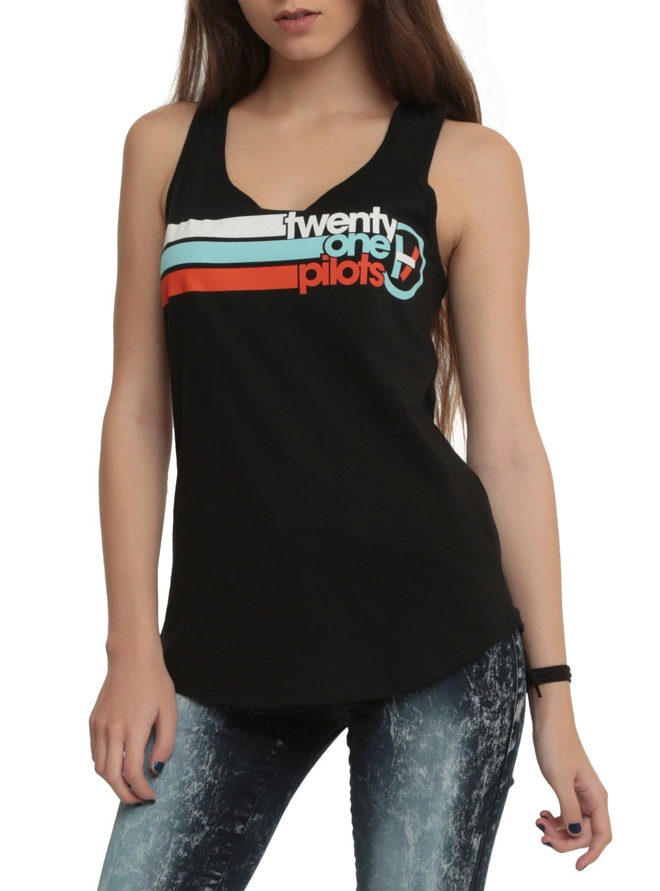 Twenty One Pilots Bars Girls Tank Top, BLACK, hi-res