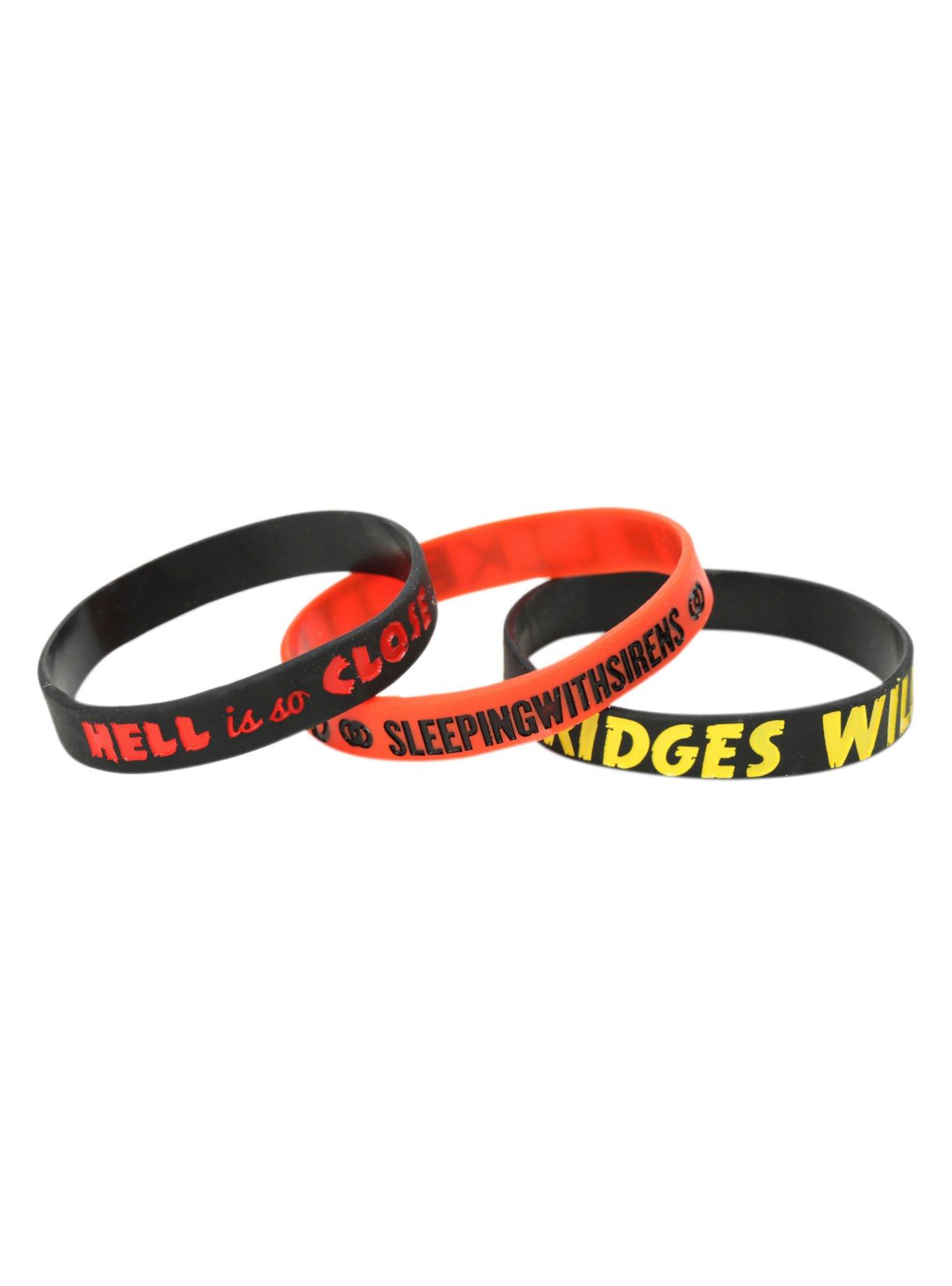 Sleeping With Sirens We Like It Loud Rubber Bracelet 3 Pack, , hi-res