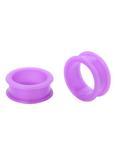 Purple Thick Wall Silicone Earskin Eyelet Plug 2 Pack, PURPLE, hi-res