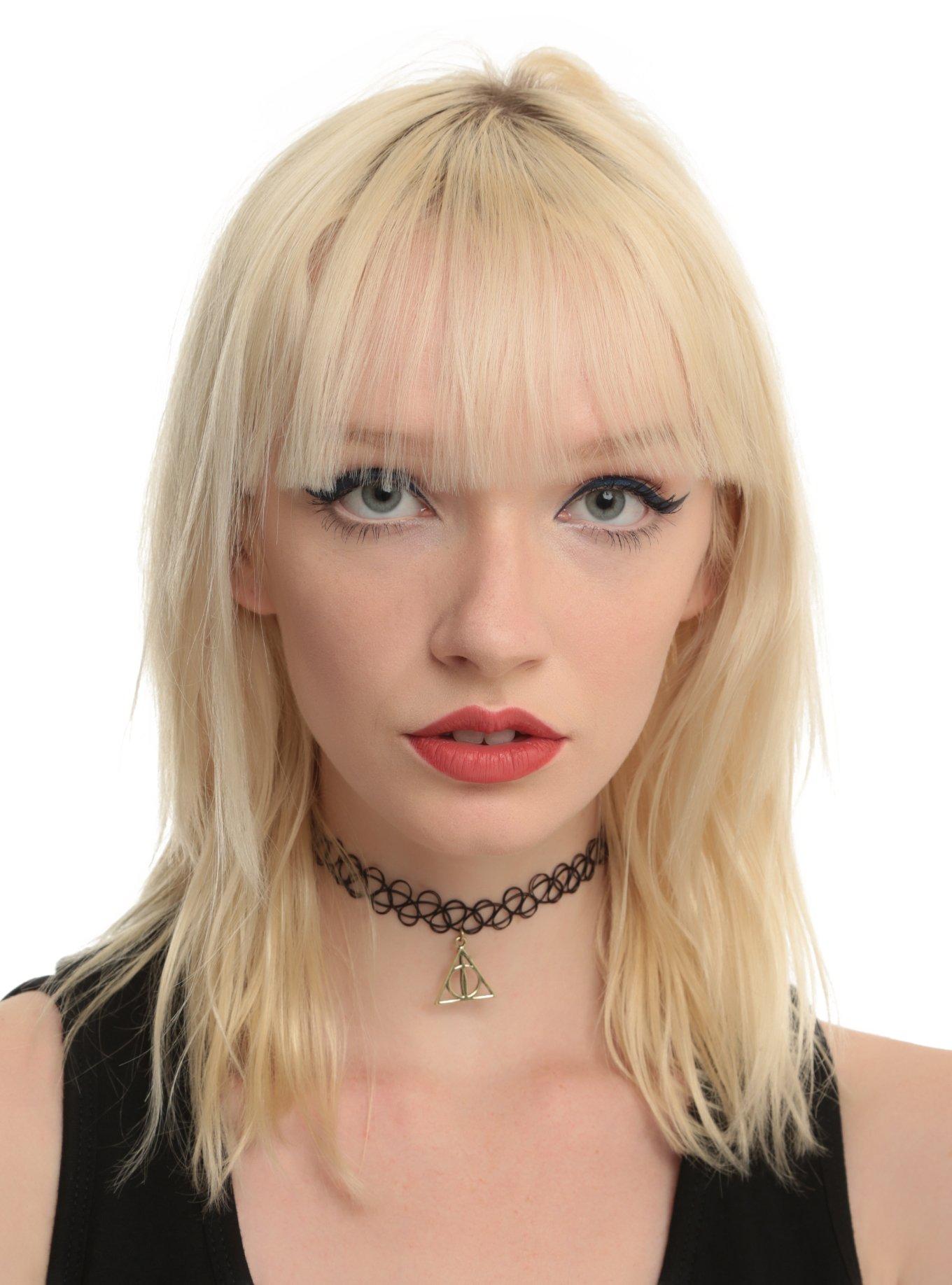 Harry Potter Deathly Hallows Tattoo Choker Set, , hi-res