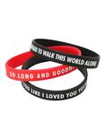 My Chemical Romance So Long And Goodnight Rubber Bracelet 3 Pack, , hi-res
