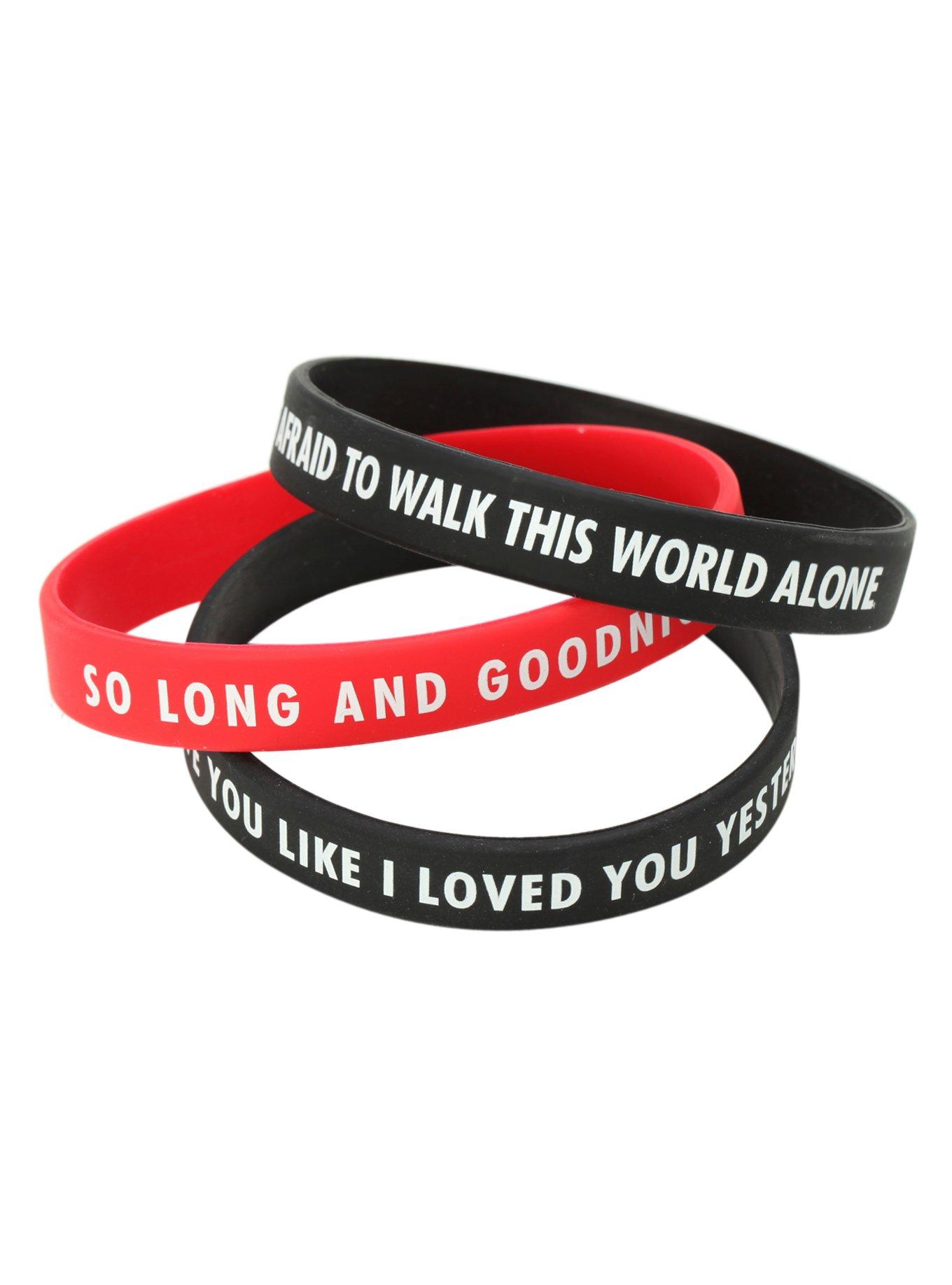 My Chemical Romance So Long And Goodnight Rubber Bracelet 3 Pack, , hi-res