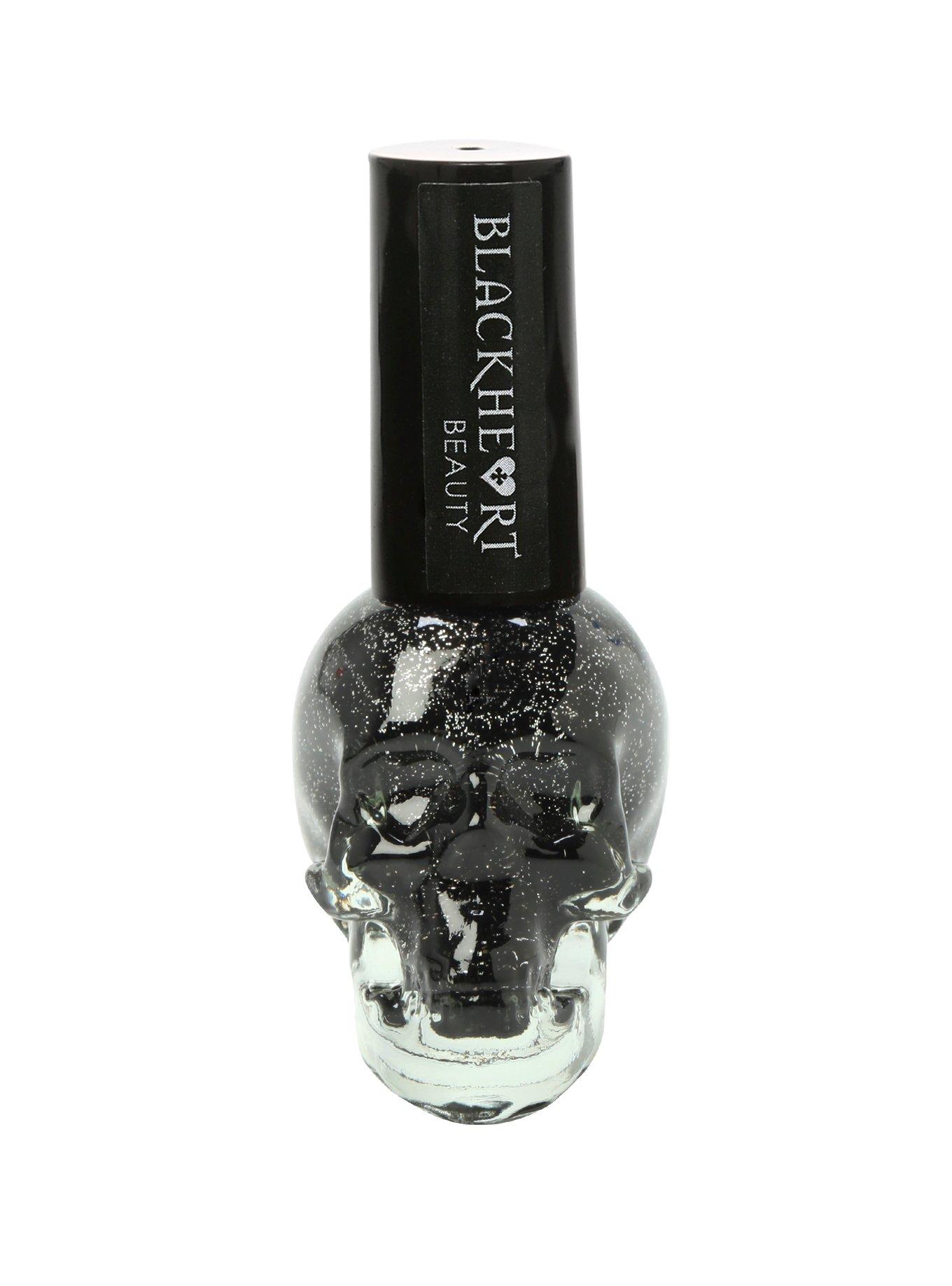 Blackheart Beauty Black Sparkle Nail Polish, , hi-res