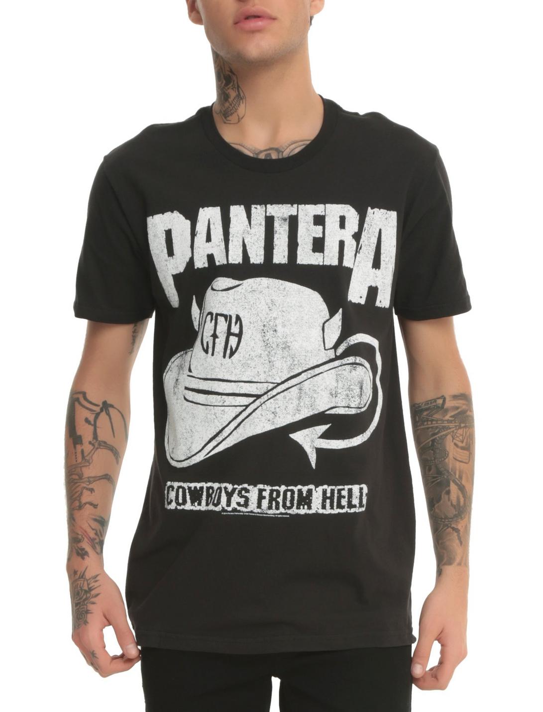 Pantera Cowboy Hat T-Shirt, BLACK, hi-res