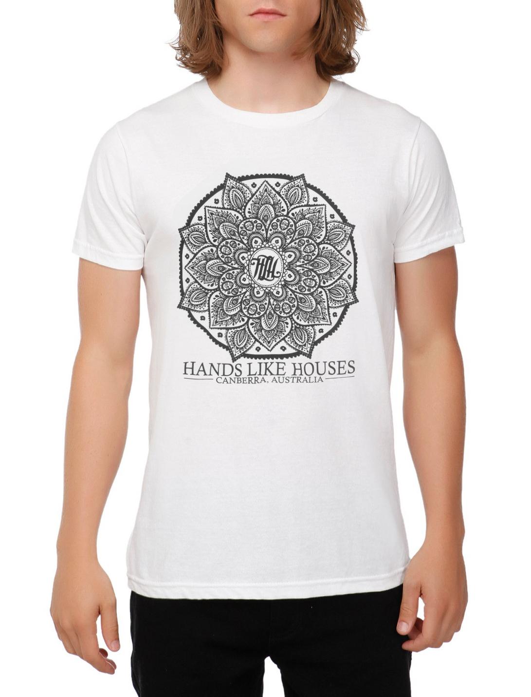 Hands Like Houses Mandala T-Shirt, WHITE, hi-res