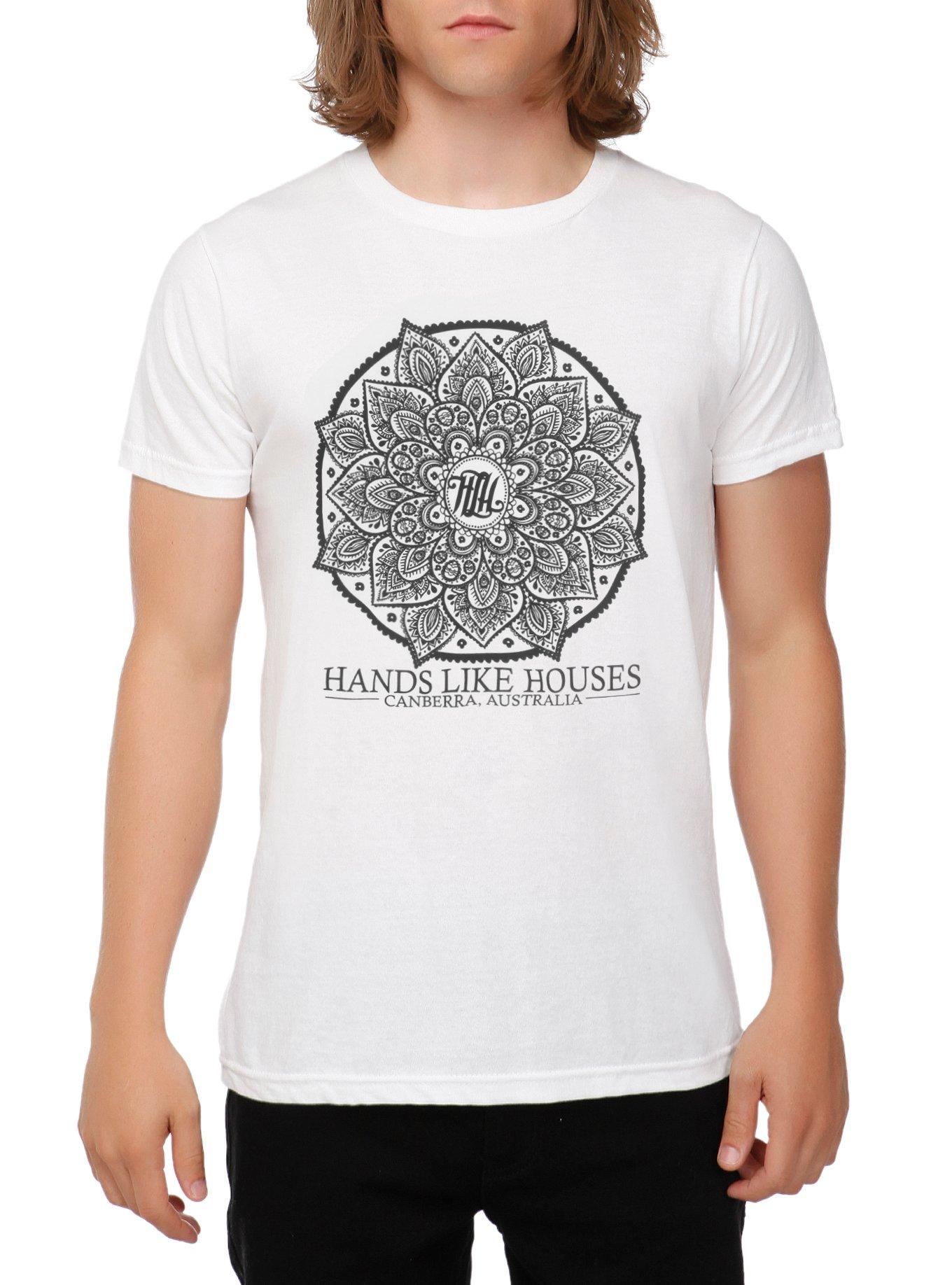 Hands Like Houses Mandala T-Shirt, WHITE, hi-res