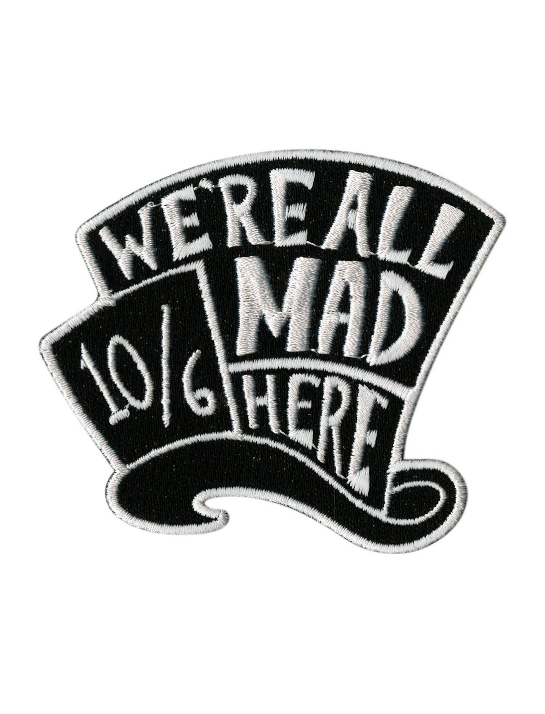 Disney Alice In Wonderland We're All Mad Here Patch, , hi-res