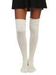 LOVEsick Cream Pointelle Knit Over-The-Knee Socks, , hi-res