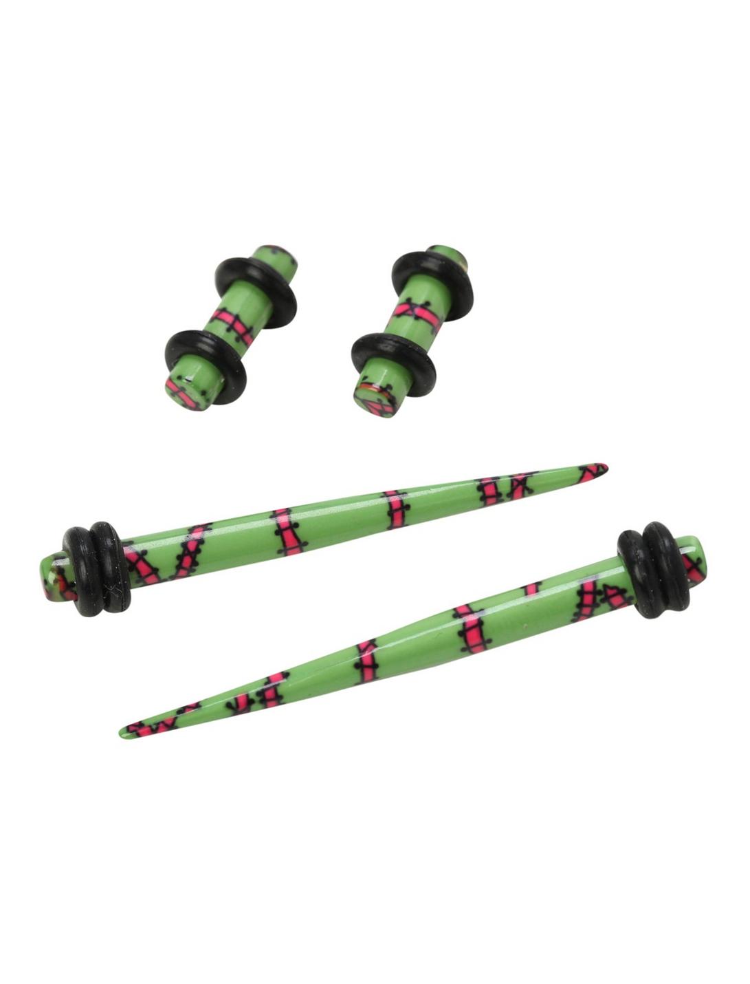 Acrylic Zombie Stitches Micro Taper And Plug 4 Pack, , hi-res