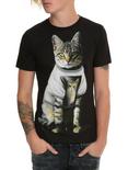 Cat Wearing Cat T-Shirt, BLACK, hi-res