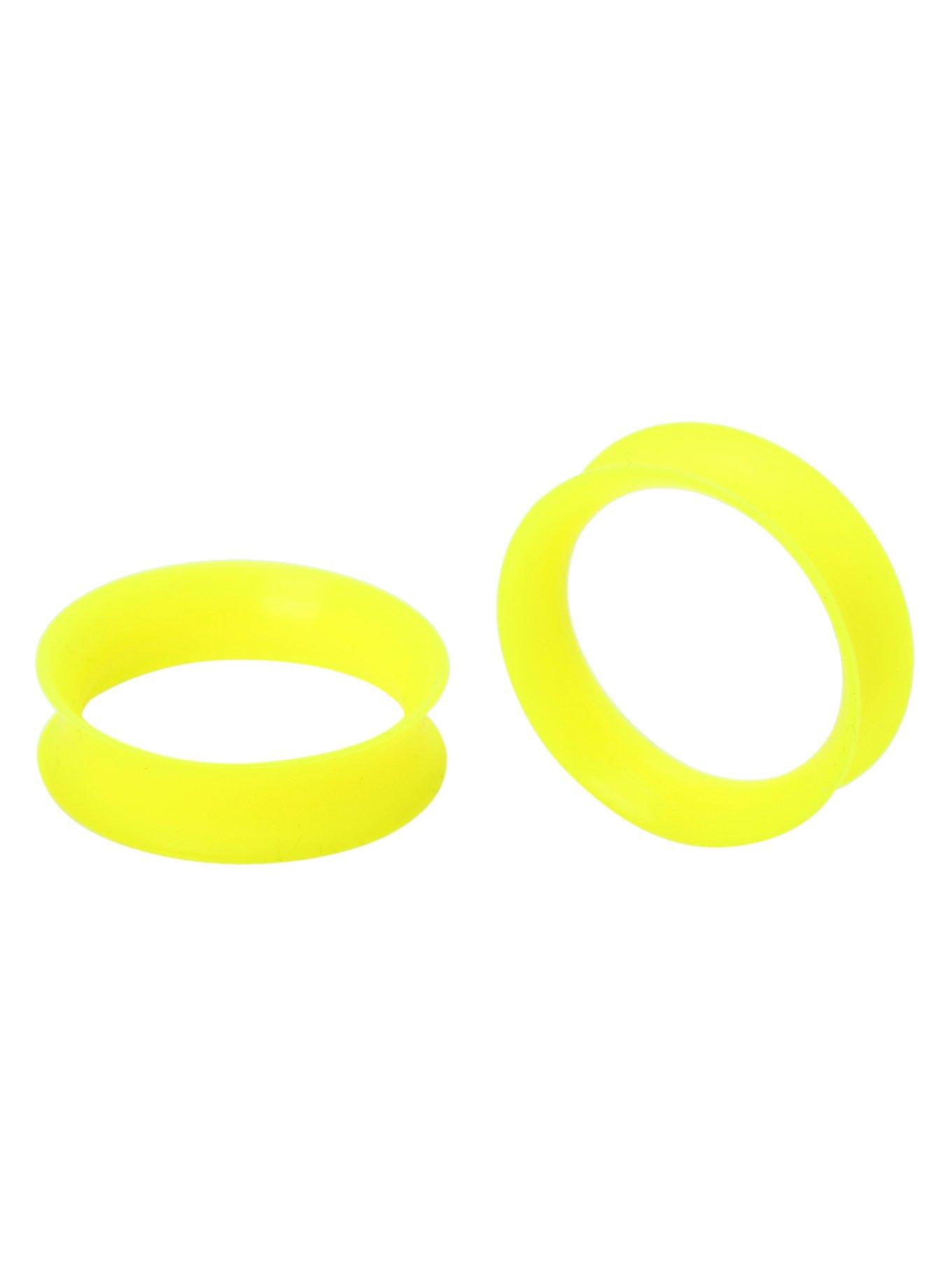 Kaos Softwear UV Yellow Earskin Eyelet Plug 2 Pack, YELLOW, hi-res