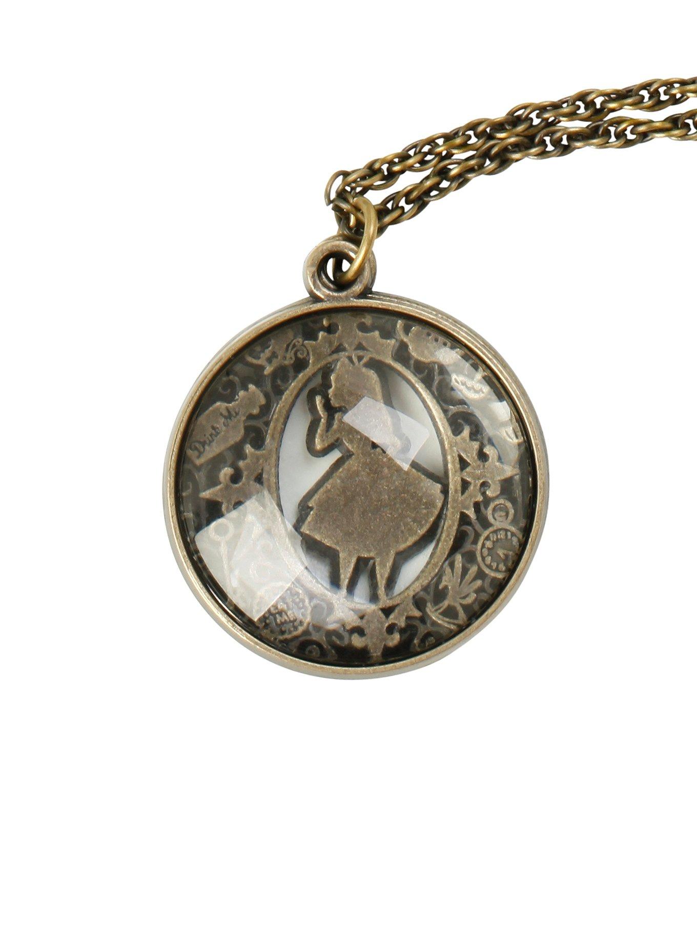 Disney Alice In Wonderland Magnifying Glass Necklace, , hi-res