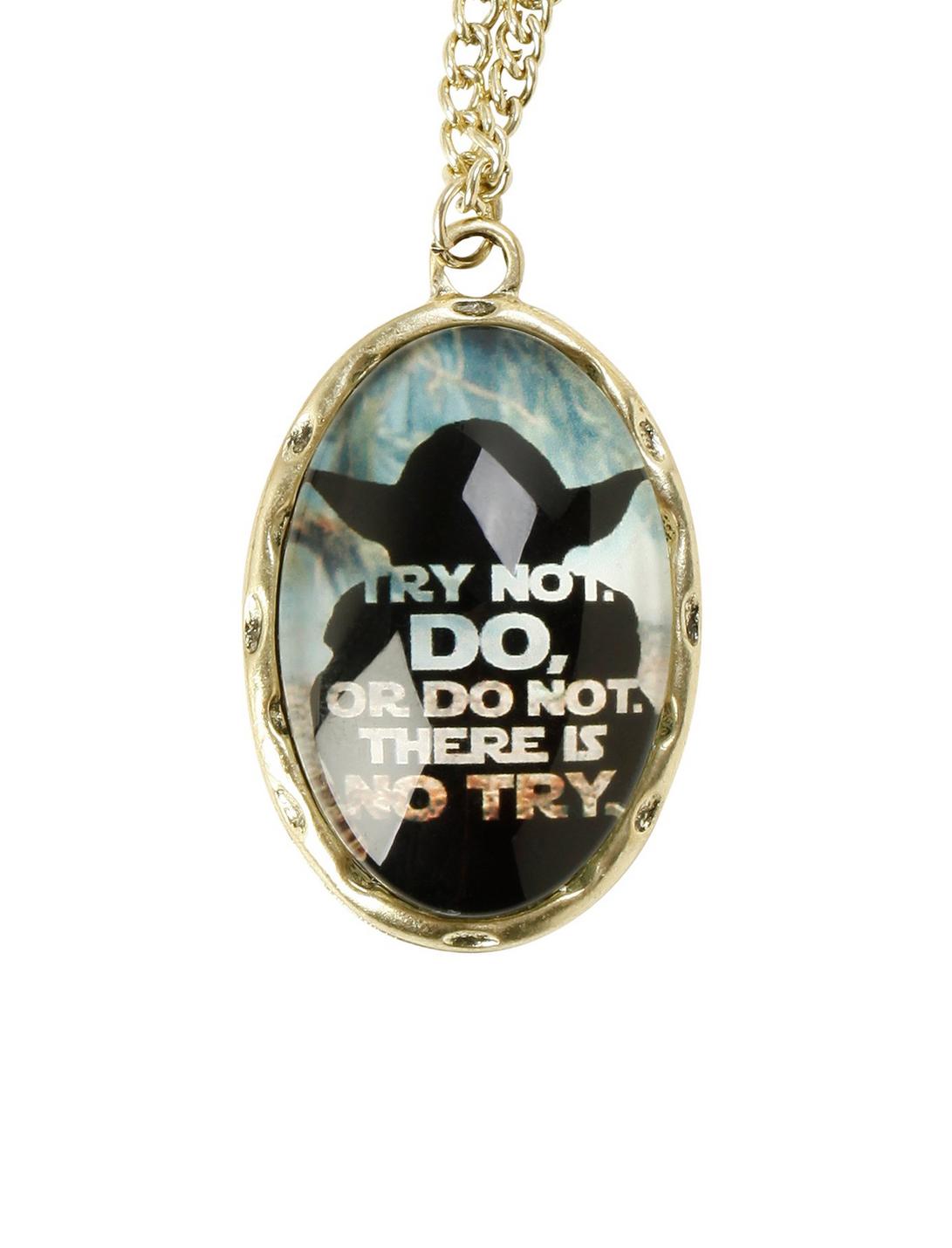 Star Wars Yoda Try Not Cameo Necklace, , hi-res
