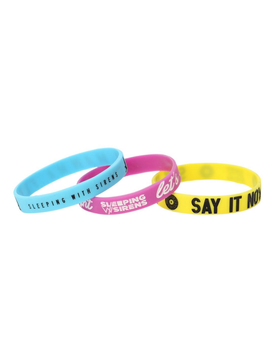 Sleeping With Sirens I Wanna Fly Rubber Bracelet 3 Pack, , hi-res